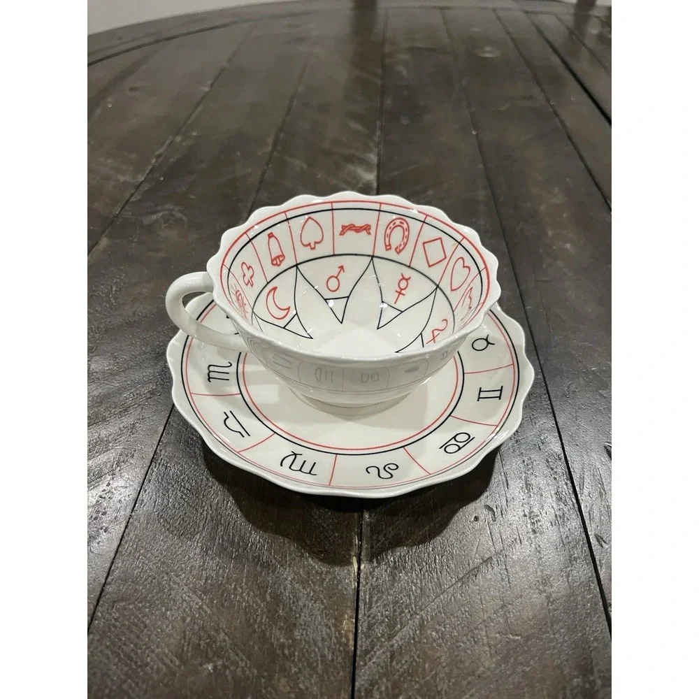 Vtg Cup Of Destiny Tea Leaf Fortune Telling‎ Jane Lyle Tasseography Cup Saucer